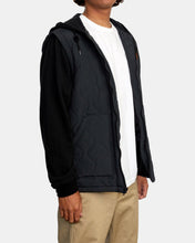 Cargar imagen en el visor de la galería, Polera para Hombre RVCA CON ZIP GRANT PUFFER BLK