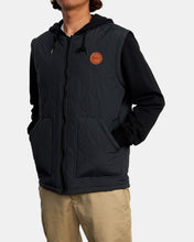 Cargar imagen en el visor de la galería, Polera para Hombre RVCA CON ZIP GRANT PUFFER BLK
