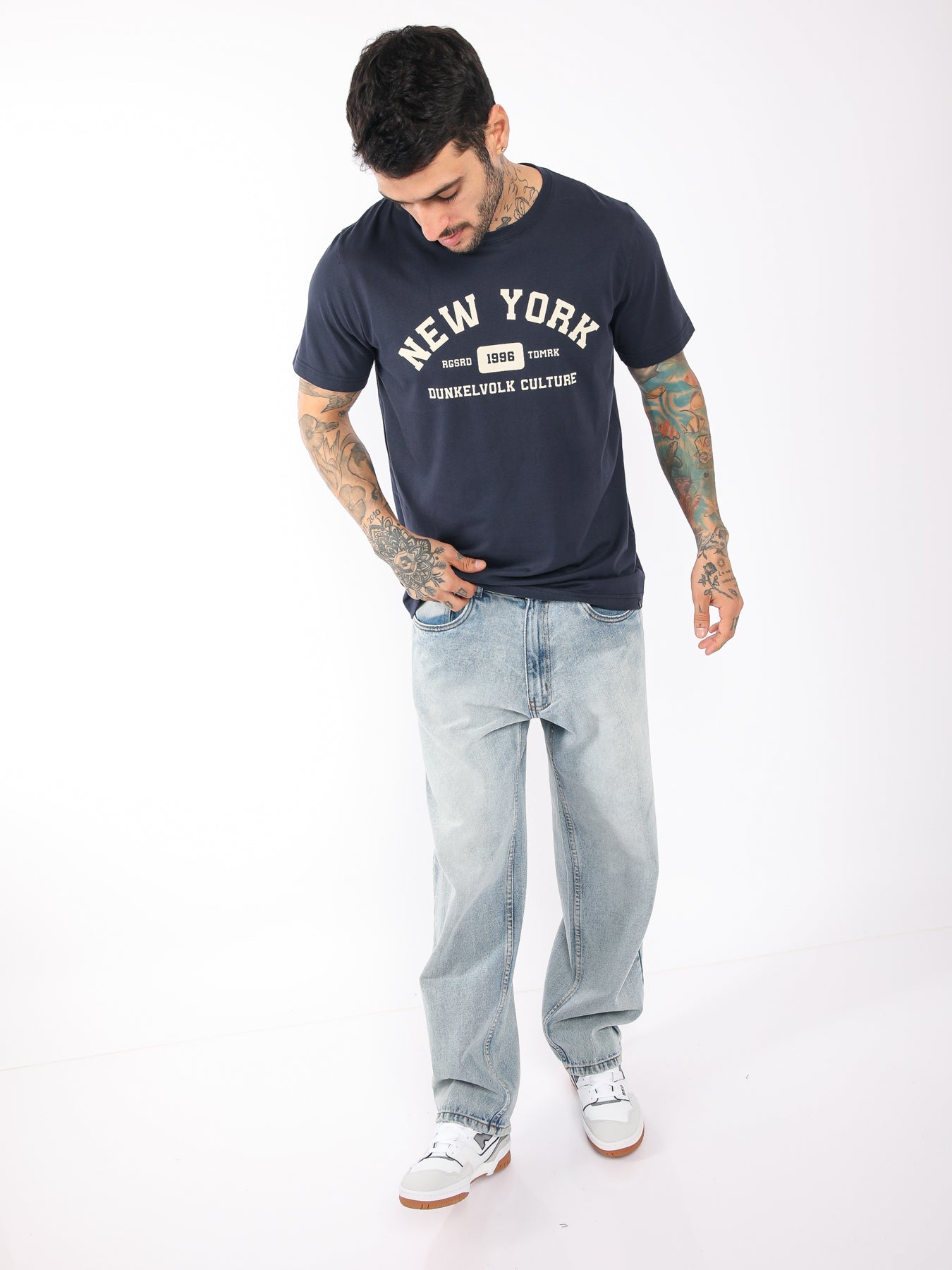 Polo para Hombre Dunkelvolk URBAN NYC TEE NVY