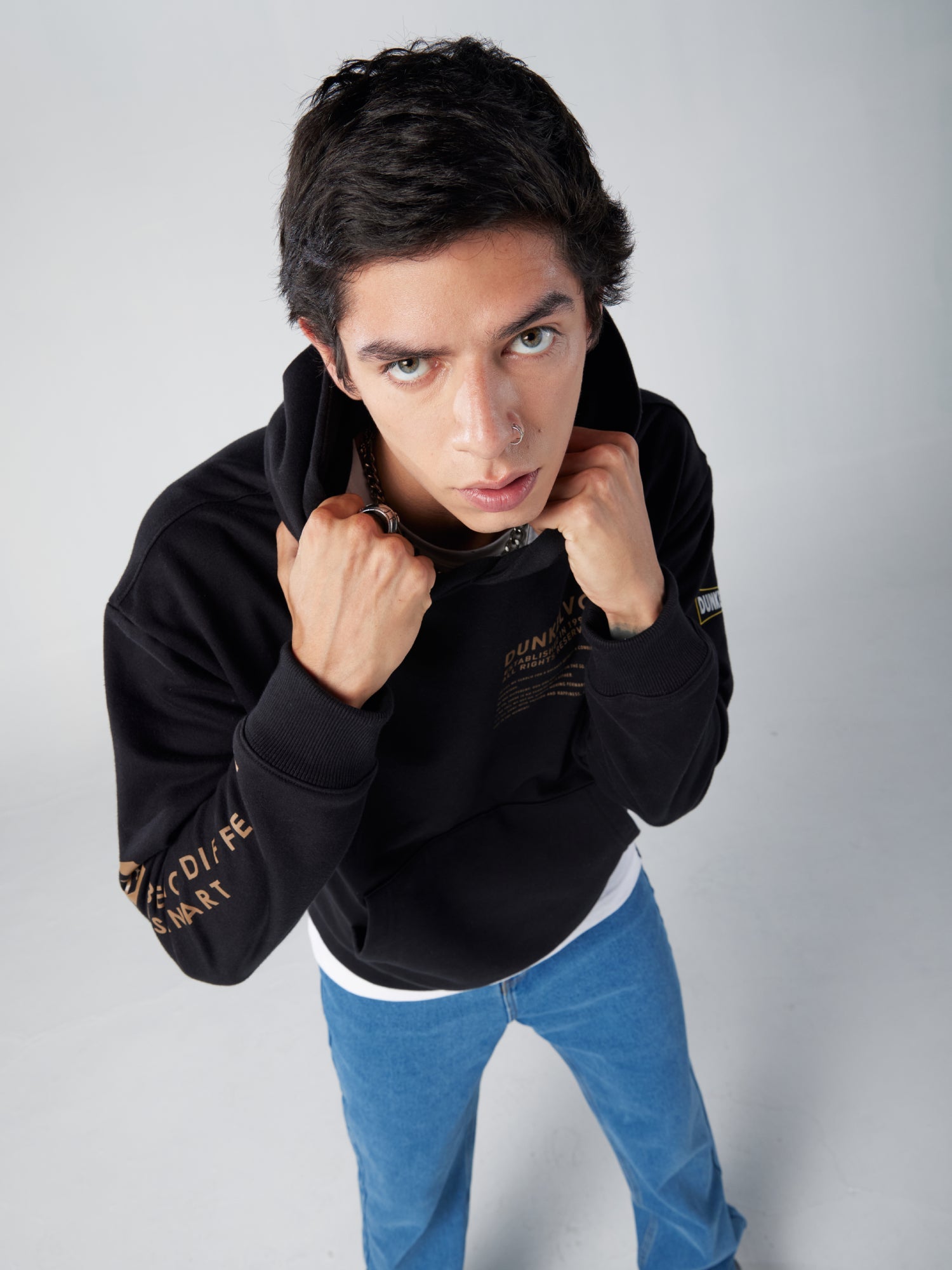 Polera para Hombre Dunkelvolk HOODIE DNA PRINT BLK