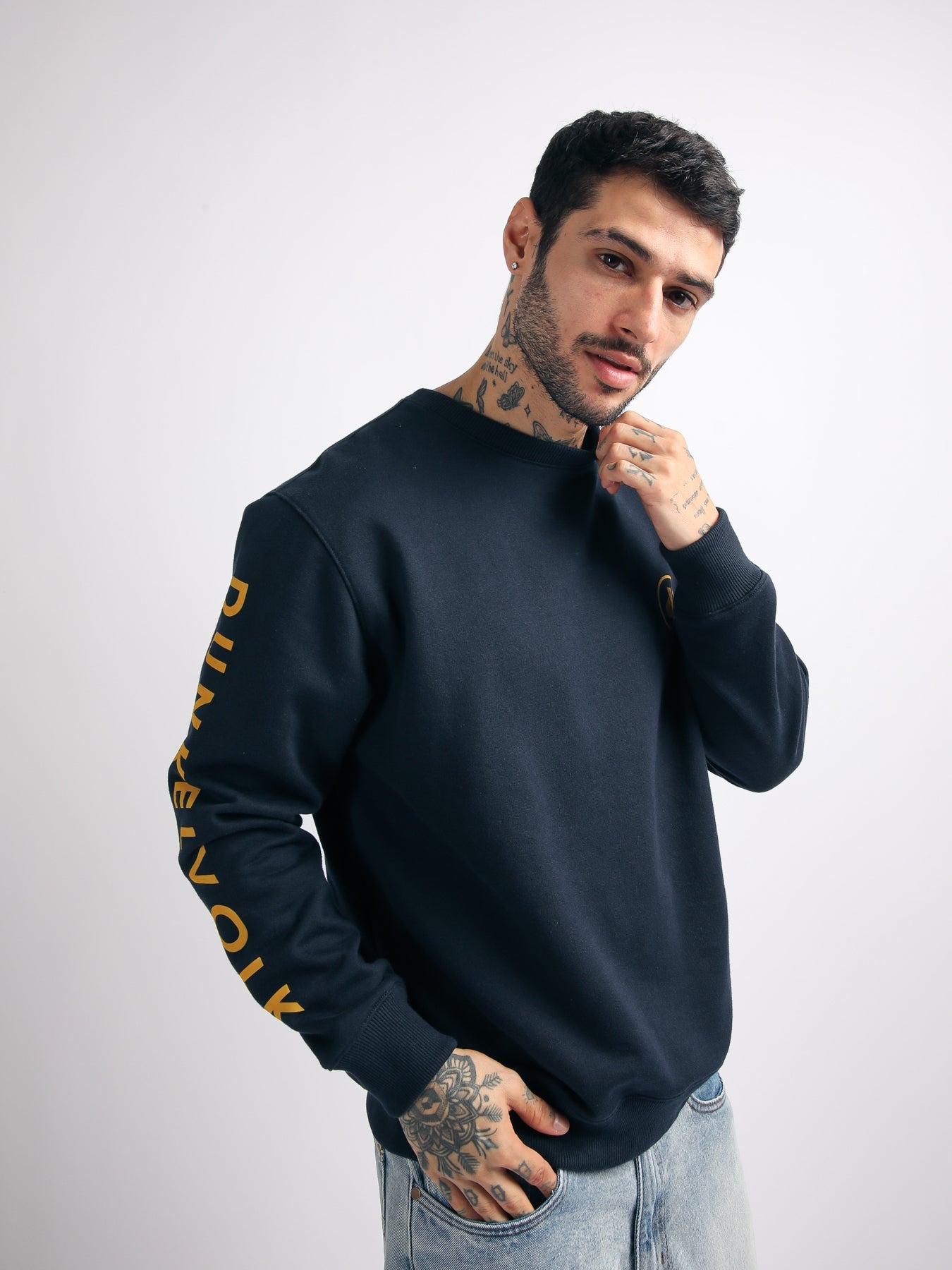 Polera para Hombre Dunkelvolk CREW NECK NEW LOGO ARM NVY