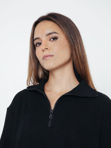 Polera para Mujer DVK CON ZIP QUARTER ZIP NGR