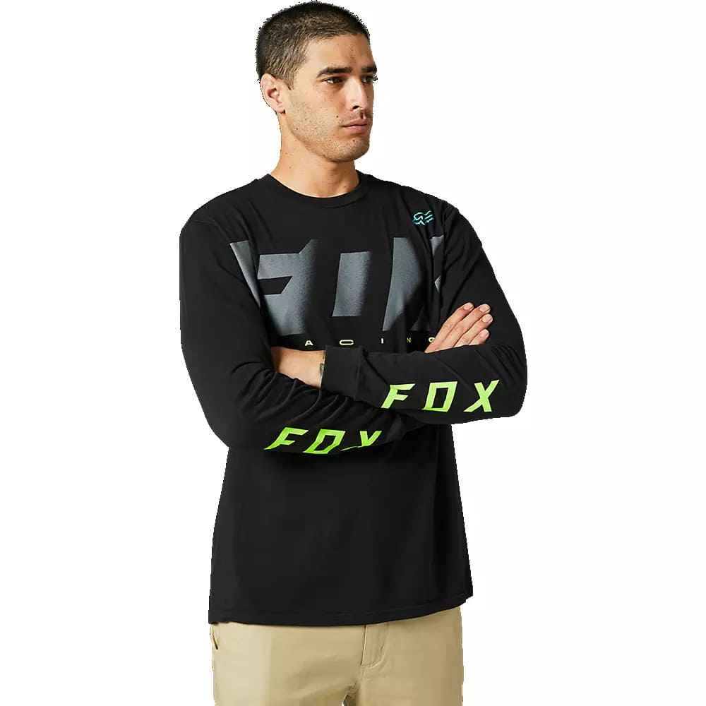 Polos Manga Larga para Hombre FOX RKANE LS PREMIUM TEE Negro