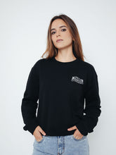 Cargar imagen en el visor de la galería, Polera para Mujer DVK CREW NECK BLACK FLOWER FLEECE NGR
