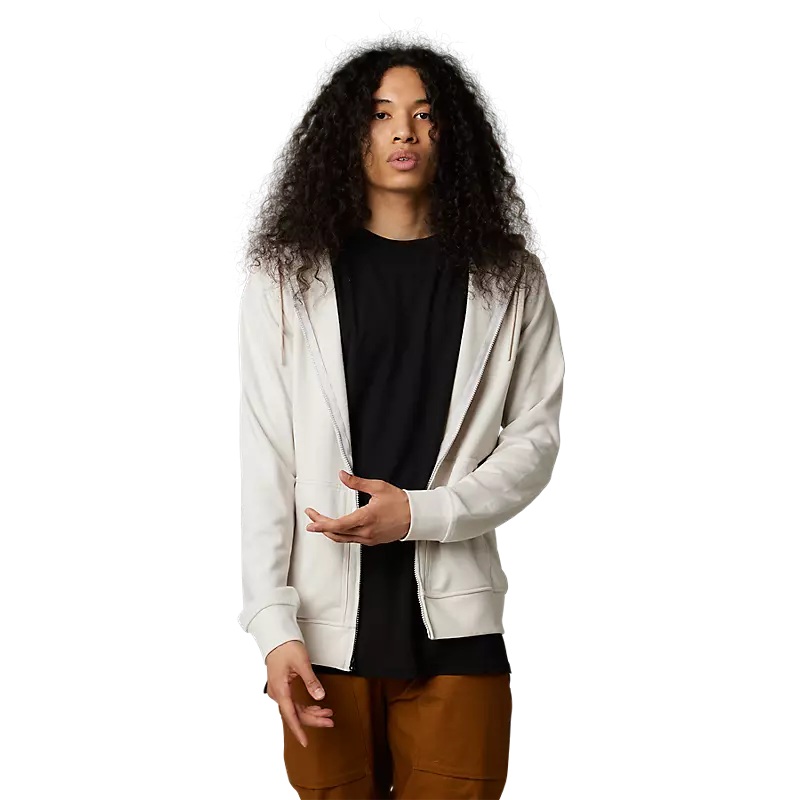 Polera para Hombre FOX CON ZIP NO CONTEST ZIP FLEECE [VIN WHT] 579