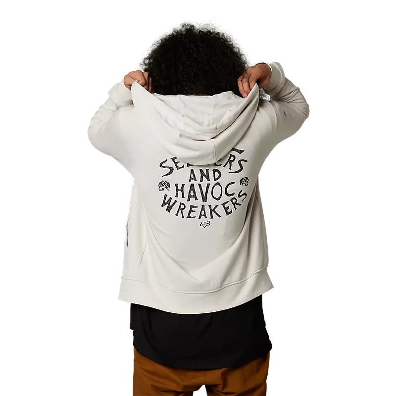 Polera para Hombre FOX CON ZIP NO CONTEST ZIP FLEECE [VIN WHT] 579