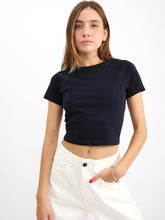 Cargar imagen en el visor de la galería, Polo para Mujer DVK CROP BASIC TEE AZL
