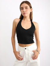 Cargar imagen en el visor de la galería, Top para Mujer DVK NAKED BACK V-NECK TOP NGR
