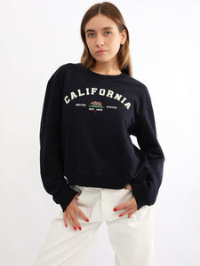 Polera para Mujer DVK SIN ZIP CALIFORNIA FLEECE AZL