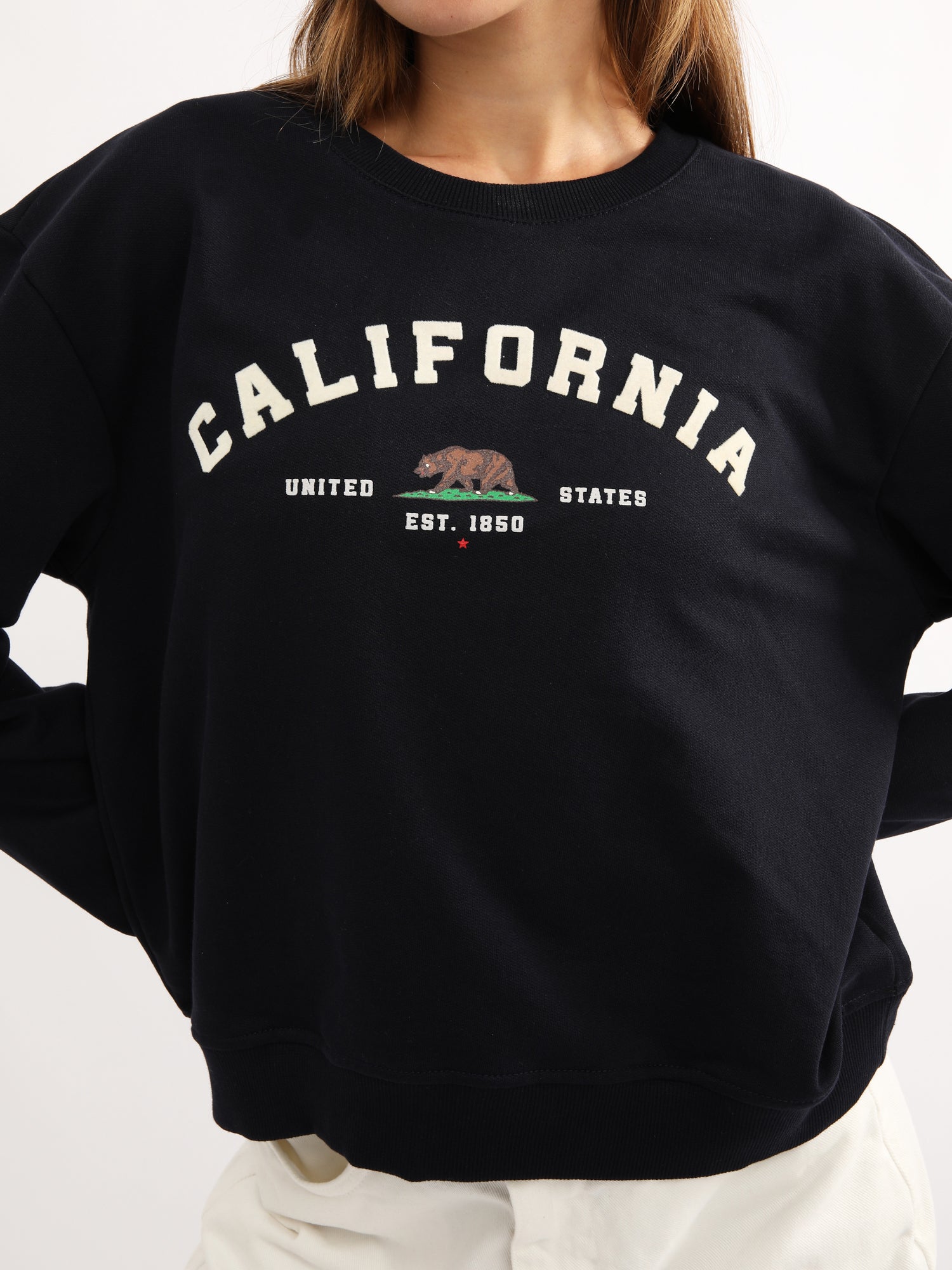 Polera para Mujer DVK SIN ZIP CALIFORNIA FLEECE AZL