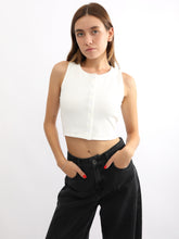 Cargar imagen en el visor de la galería, Top para Mujer DVK CAMISETA BUTTON TOP HUE
