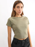 Polo para Mujer DVK CROP BASIC TEE VRD