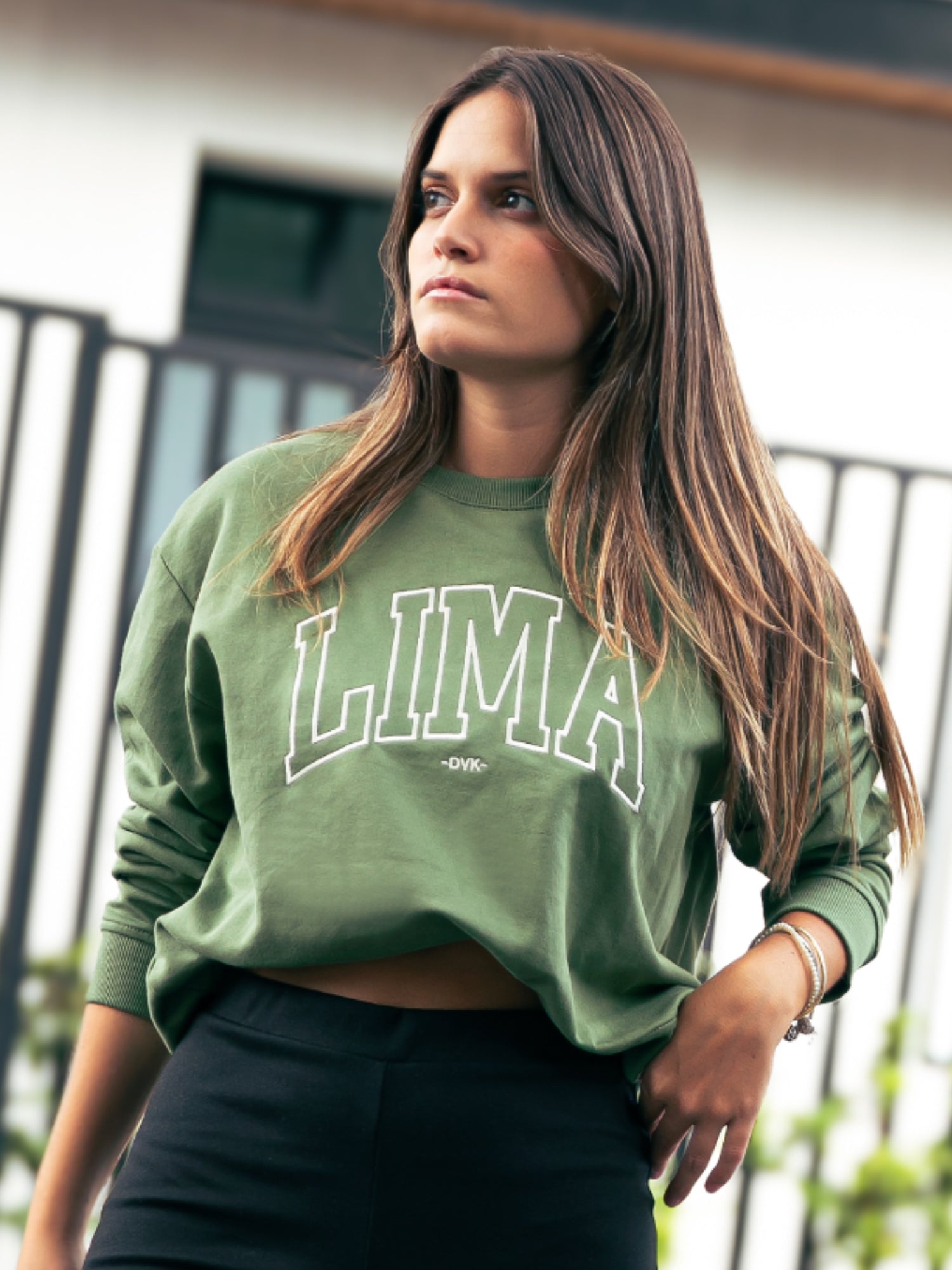 Polera para Mujer DVK SIN ZIP LIMA FLEECE VRD