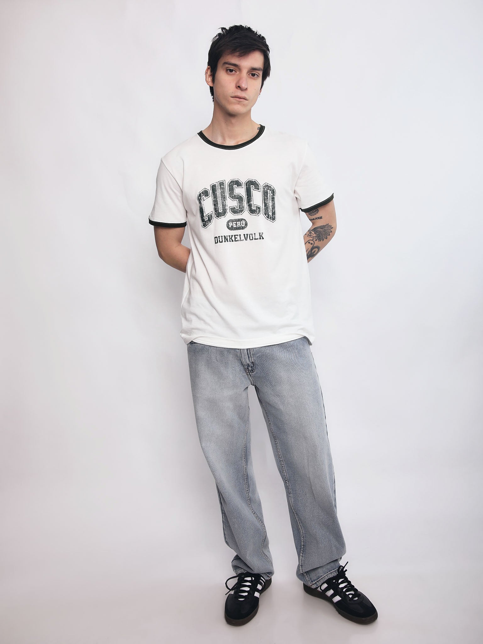 Polo para Hombre DUNKELVOLK GRAPHIC CUSCO RINGER VRD