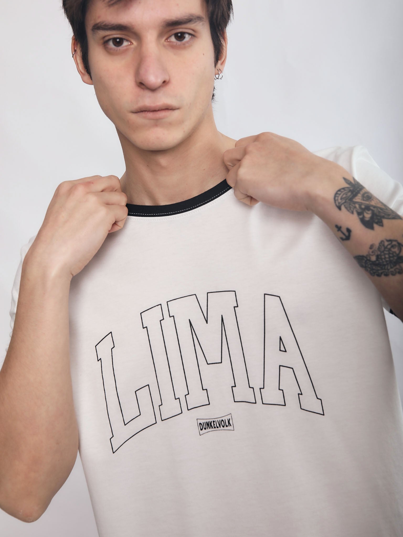 Polo para Hombre DUNKELVOLK GRAPHIC LIMA RINGER BLK