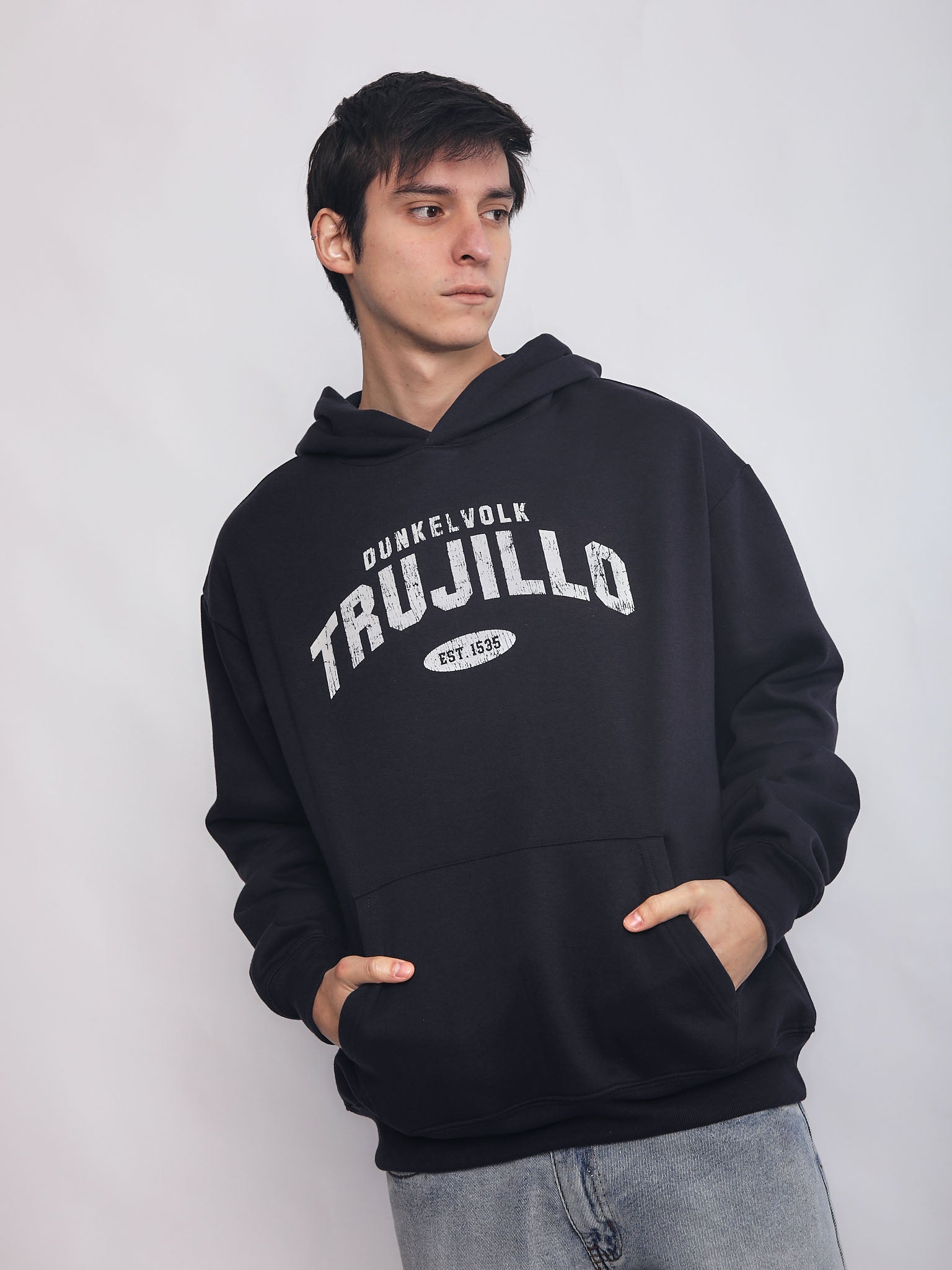 Polera para Hombre DUNKELVOLK HOODIE SIN ZIP TRUJILLO HOODIE AZL