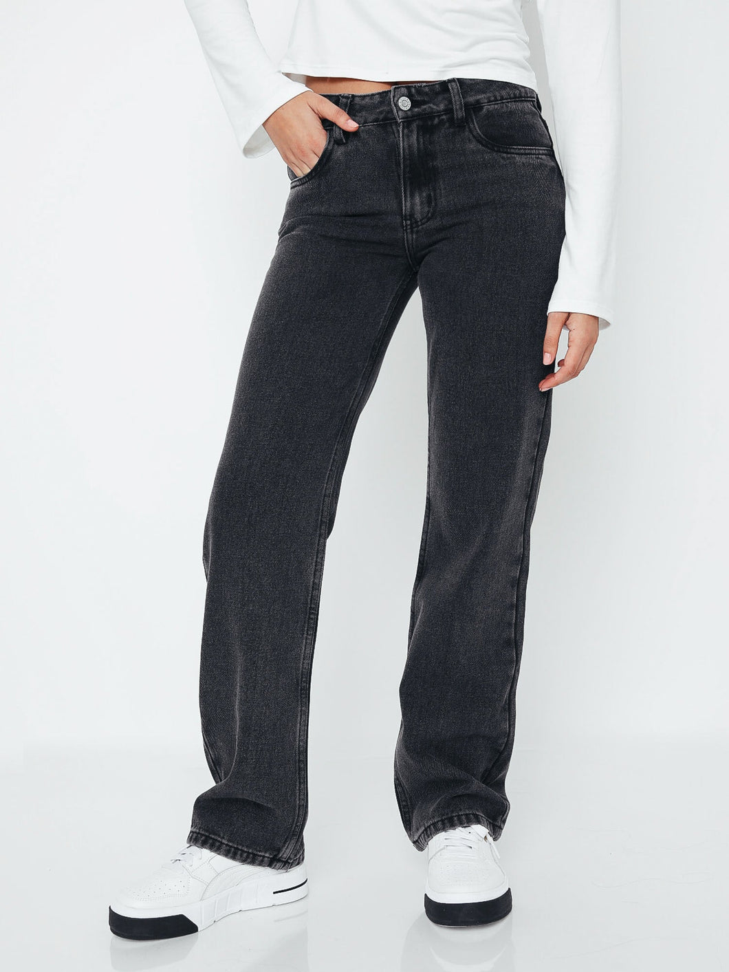 Jean para Mujer DVK REGULAR MID RISE REGULAR JEAN NGR