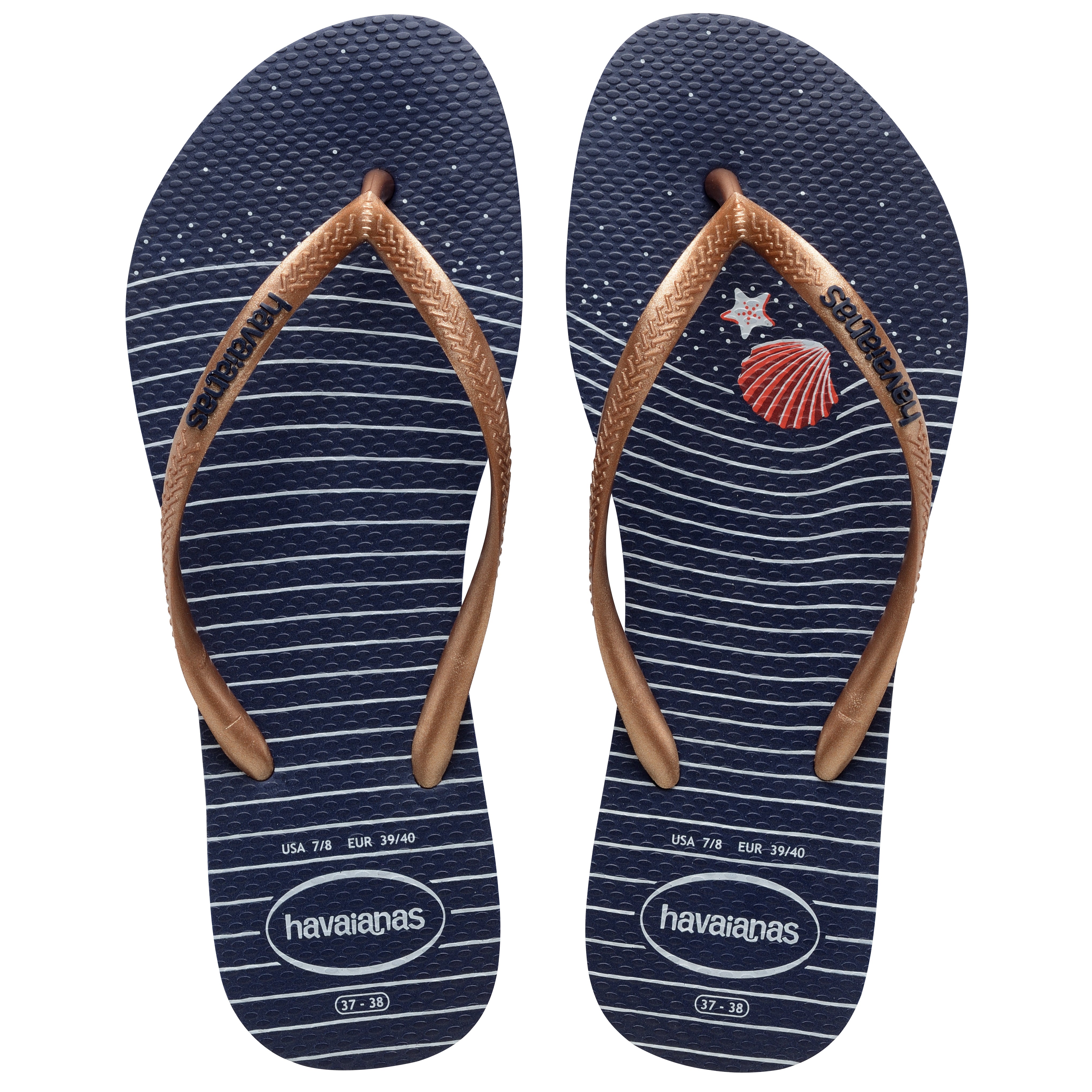 Sandalias para Mujer HAVAIANAS 4137125 SLIM NAUTICAL FC 9633