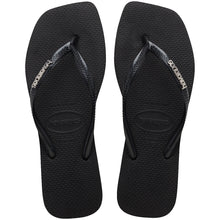 Cargar imagen en el visor de la galería, Sandalias para Mujer HAVAIANAS SLIM SQUARE LOGO MET 2976

