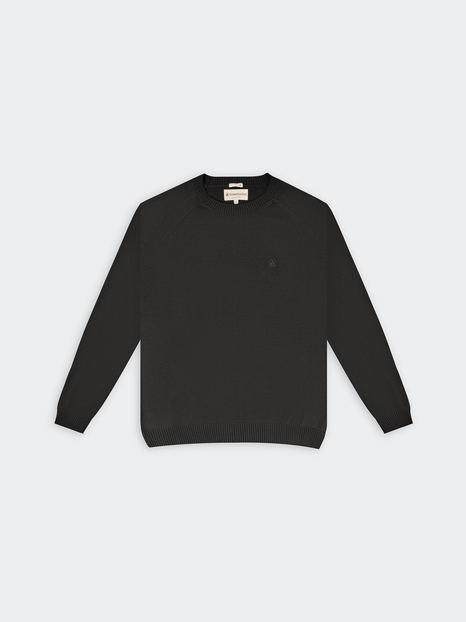 Sweater para Hombre DUNKELVOLK PIMA KNIT CREW Negro