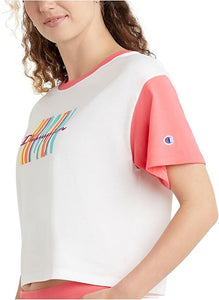 Polo para Mujer CHAMPION W5950B586GPA THE CROPPED TEE - COLORBLOCKED AWRJ