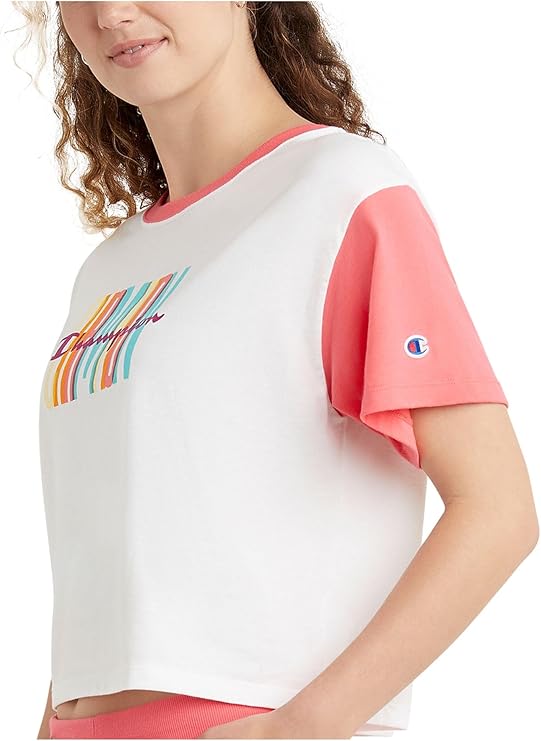 Polo para Mujer CHAMPION W5950B586GPA THE CROPPED TEE - COLORBLOCKED AWRJ