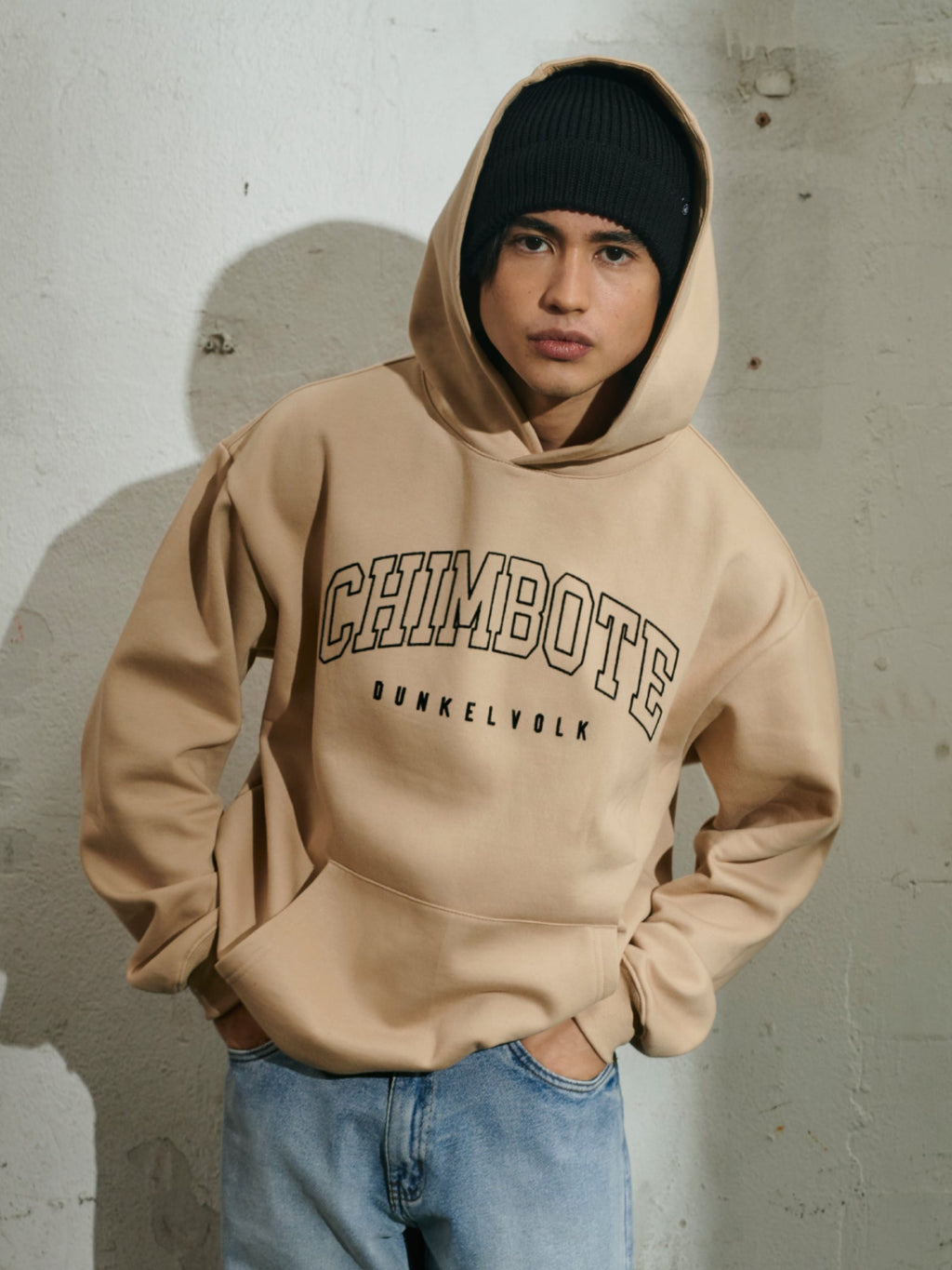 Polera para Hombre DUNKELVOLK HOODIE SIN ZIP CHIMBOTE HOODIE BEI