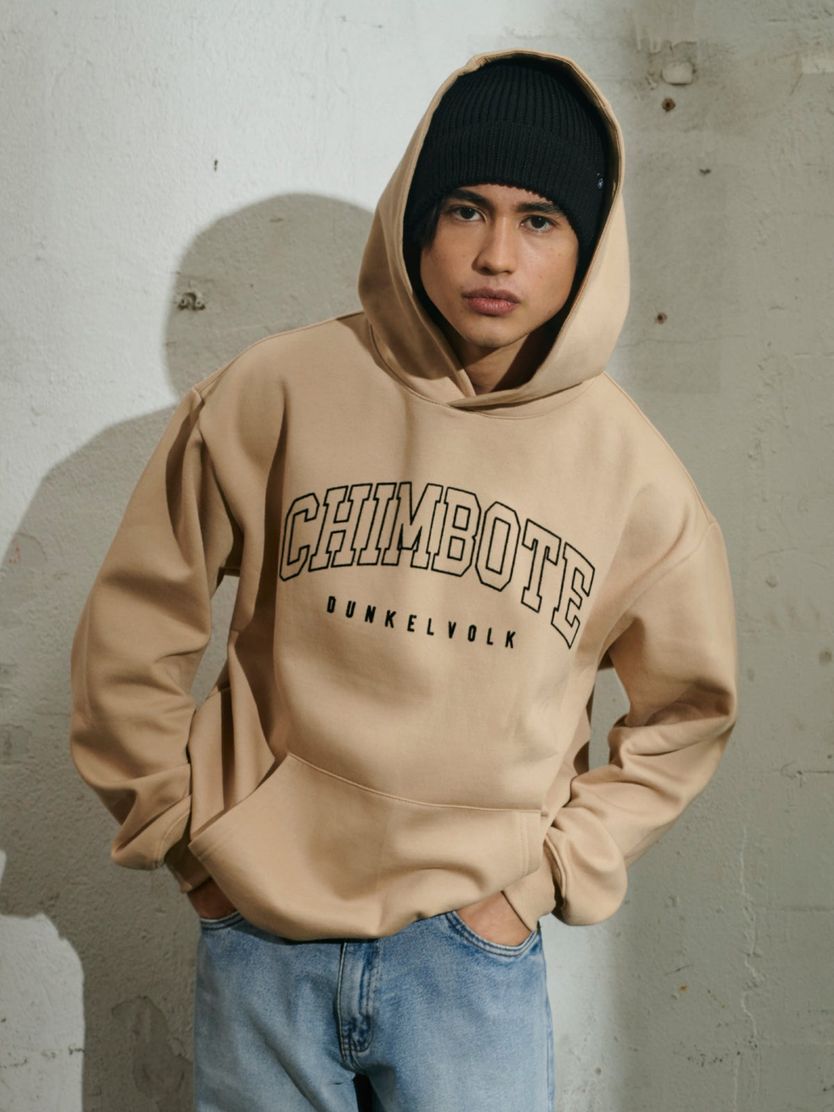 Polera para Hombre DUNKELVOLK HOODIE SIN ZIP CHIMBOTE HOODIE BEI