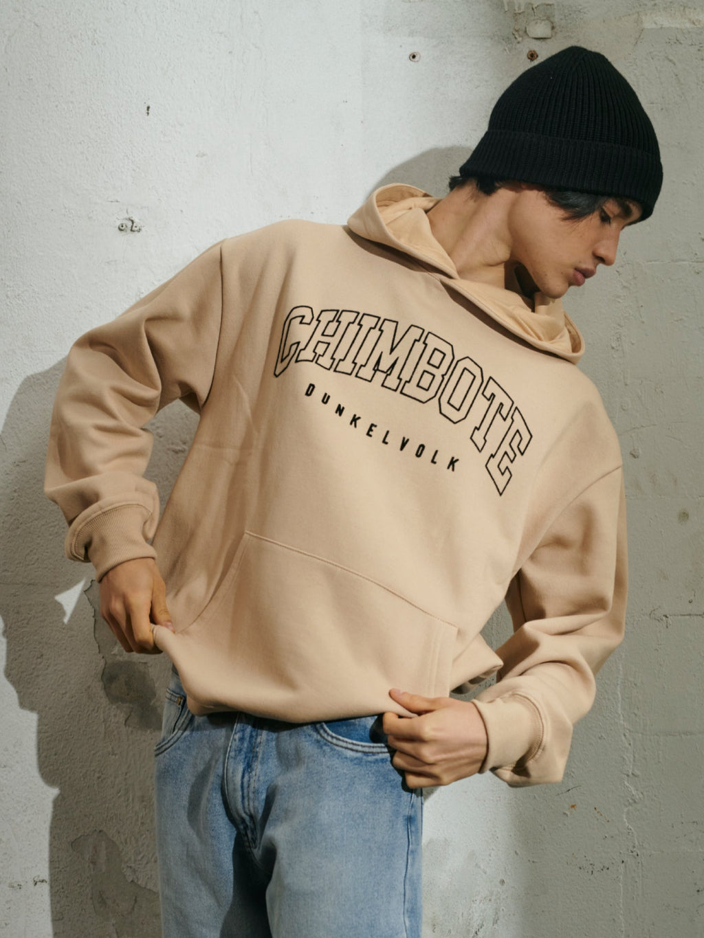 Polera para Hombre DUNKELVOLK HOODIE SIN ZIP CHIMBOTE HOODIE BEI