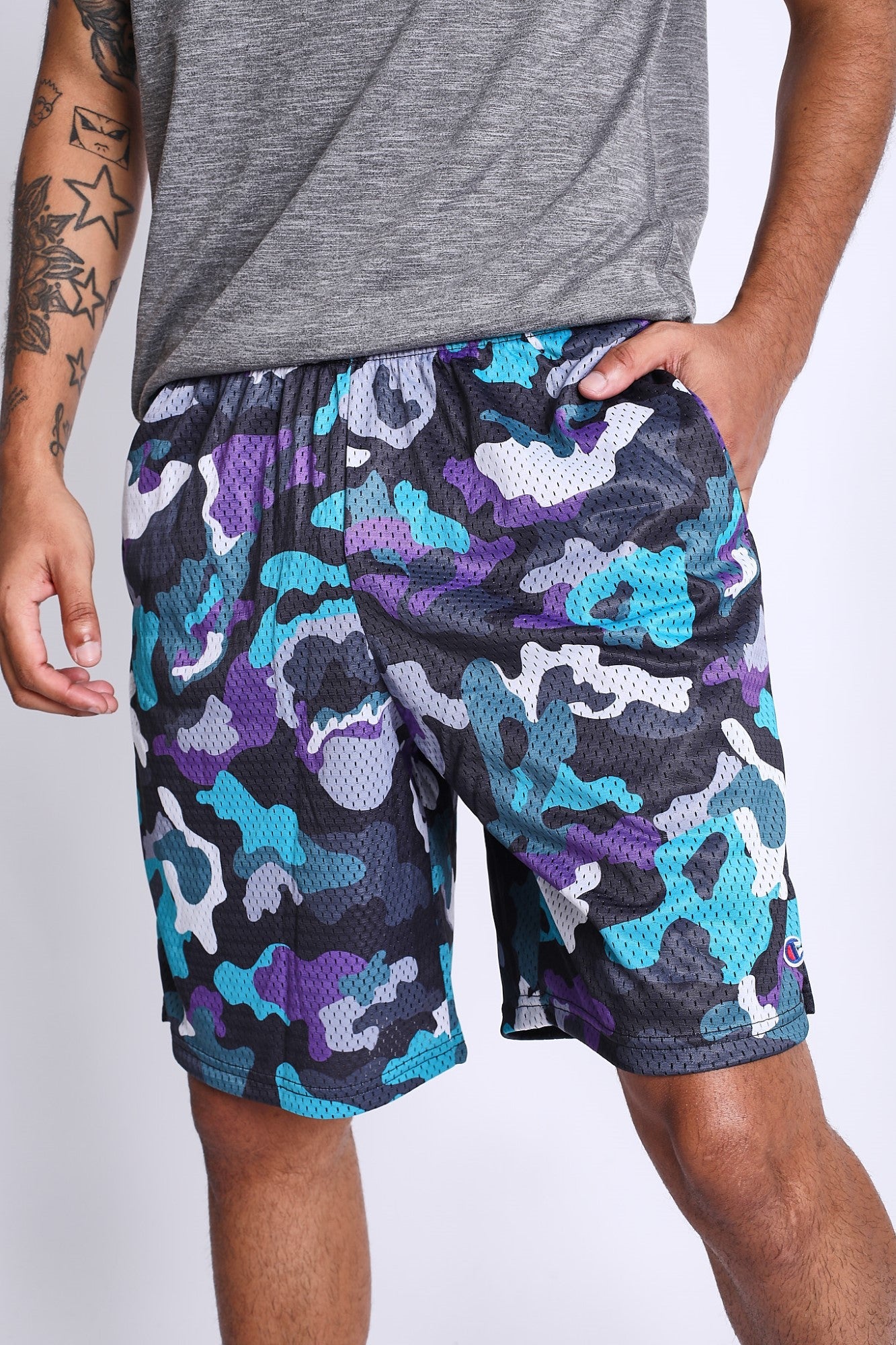 Short para Hombre CHAMPION 81622P407Q88 9-INCH CLASSIC AOP MESH SHORT AM0J