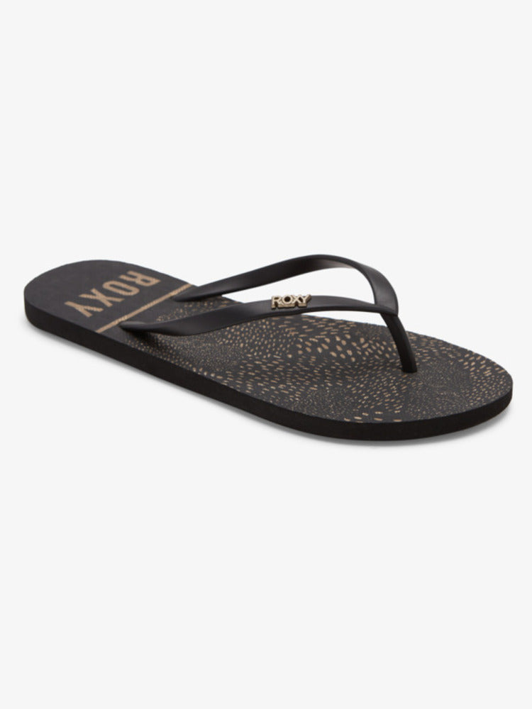 Chancletas Roxy Viva Stamp Para Mujer - Azul Marino | Suela De Goma Y Diseño Ecológico