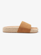 Cargar imagen en el visor de la galería, Sandalias para Mujer ROXY SLIDE SLIPPY ESPADRILLE TAN
