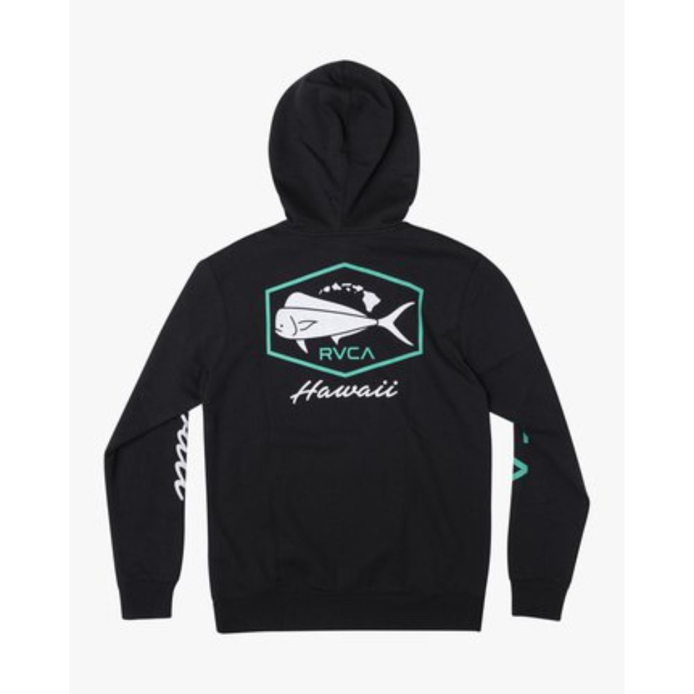 Polera para Hombre RVCA SIN ZIP MAHI FLEECE M OTLR BLK