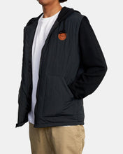 Cargar imagen en el visor de la galería, Polera para Hombre RVCA CON ZIP GRANT PUFFER BLK
