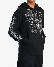 Cargar imagen en el visor de la galería, Polera para Hombre RVCA SIN ZIP MISTER CARTOON CLOWNS HOODIE BLK
