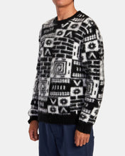 Cargar imagen en el visor de la galería, Polera para Hombre RVCA SIN ZIP CURREN  CHECKS  SWEATER BKW
