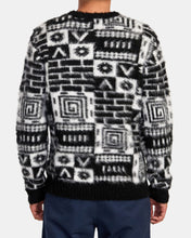 Cargar imagen en el visor de la galería, Polera para Hombre RVCA SIN ZIP CURREN  CHECKS  SWEATER BKW
