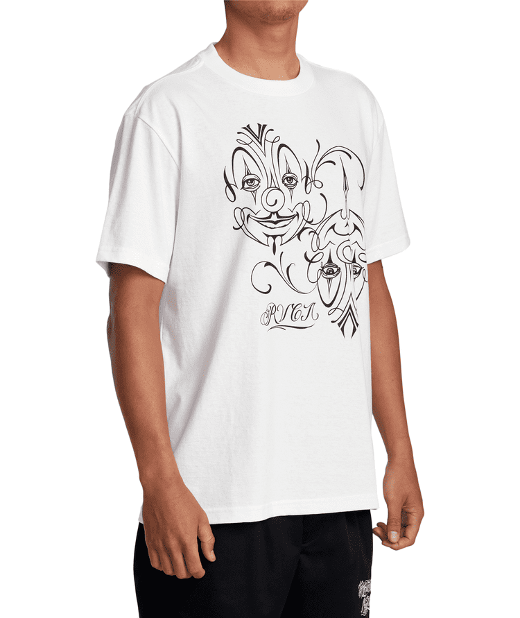 Polo para Hombre RVCA CLASSIC MC CLOWN WHT