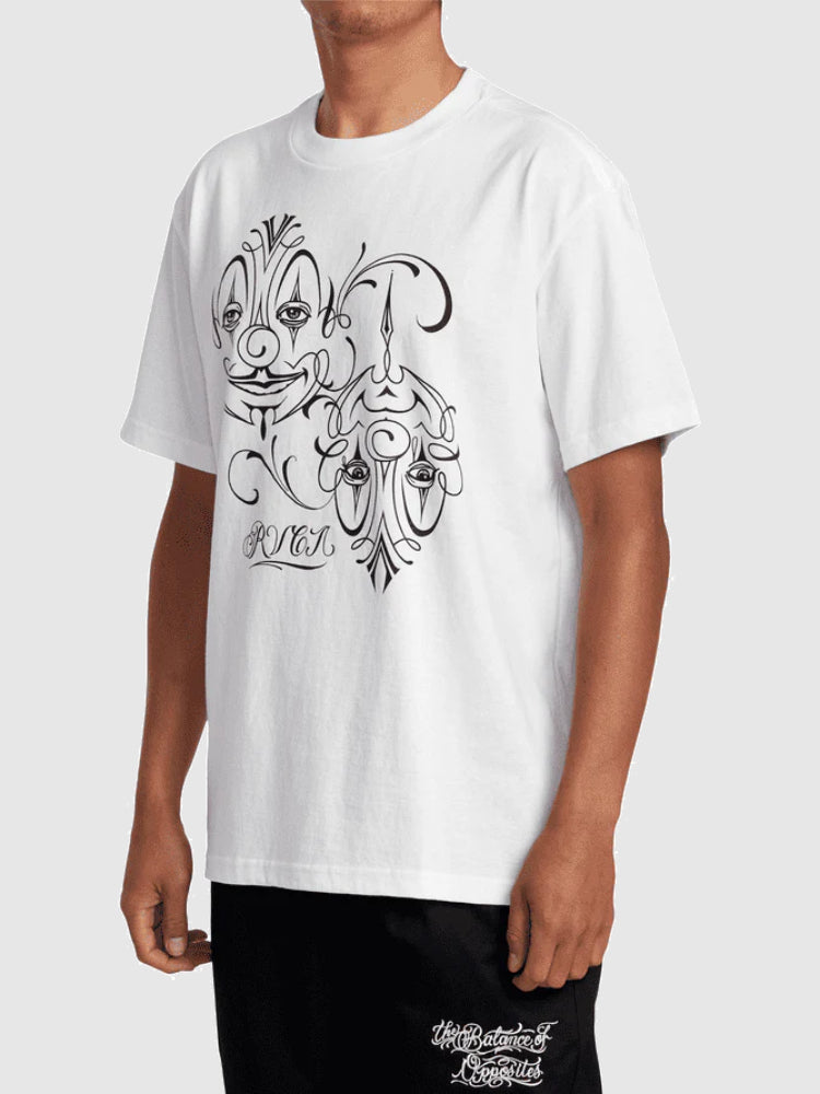 Polo para Hombre RVCA CLASSIC MC CLOWN WHT
