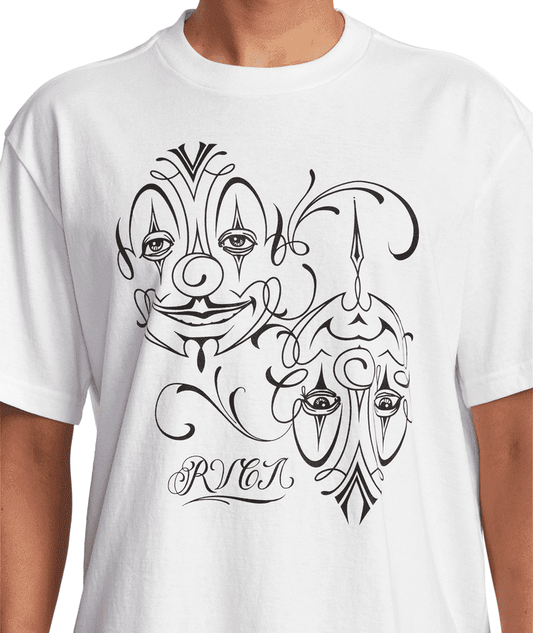 Polo para Hombre RVCA CLASSIC MC CLOWN WHT