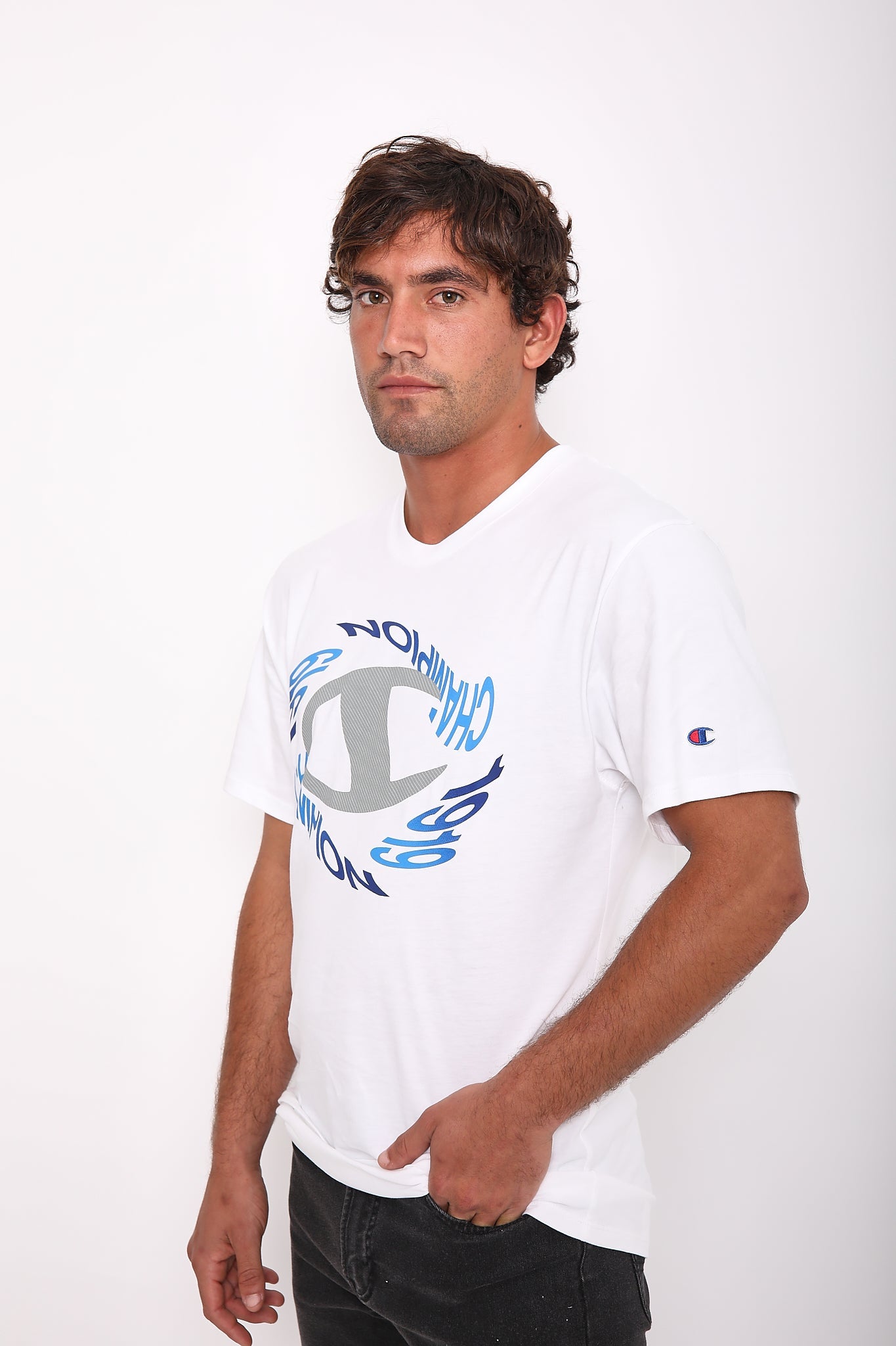 Polo para Hombre CHAMPION C-GT23H586D2A CLASSIC JERSEY GRAPHIC TEE 045