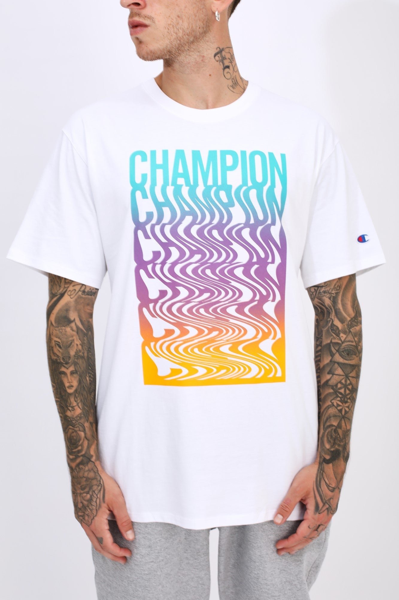 Polo para Hombre CHAMPION C-GT23H586D5A CLASSIC JERSEY GRAPHIC TEE 045