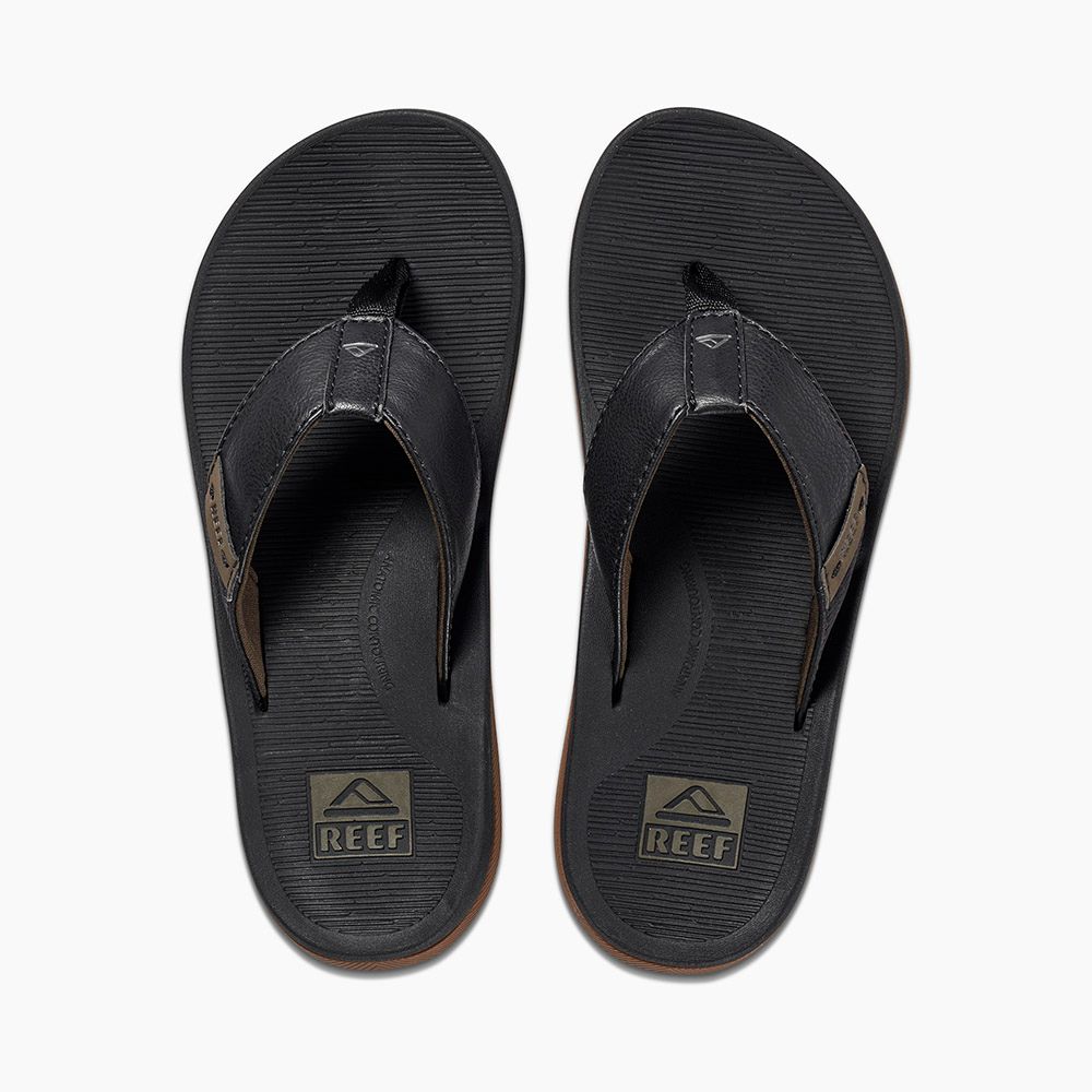 Sandalias REEF Santa Ana negras, vista superior
