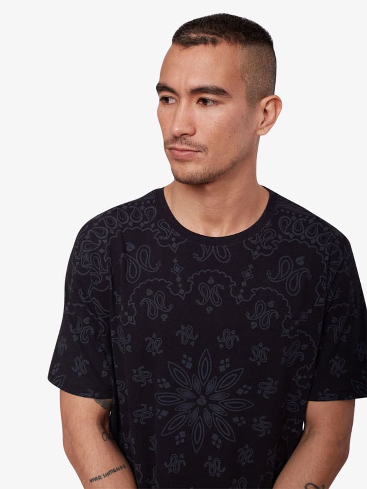 Polo para Hombre Dunkelvolk PREMIUM BANDANA TEE NGR