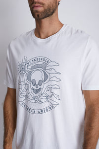 Polo para Hombre Dunkelvolk CLASSIC HAPPY SKULL WHT