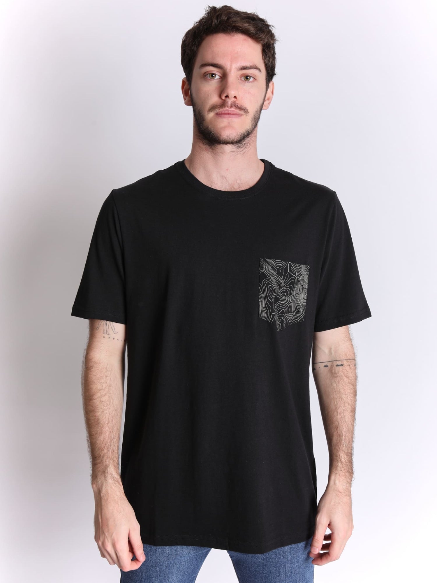 Polo Dunkelvolk POCKET RADAR POCKET TEE BLK