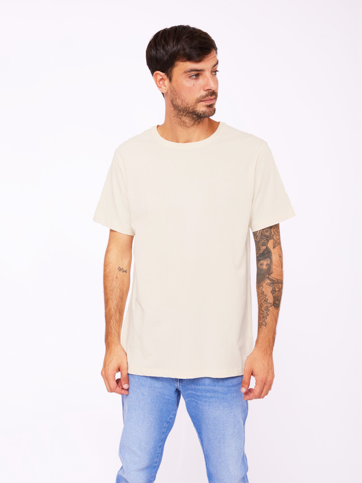 Polos para Hombre DUNKELVOLK SIMPLE TEE Blanco Antiguo