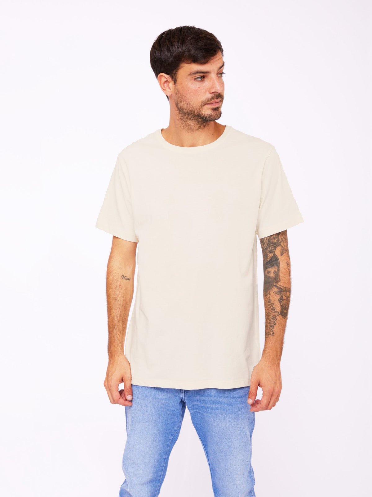 Polos para Hombre DUNKELVOLK SIMPLE TEE Blanco Antiguo