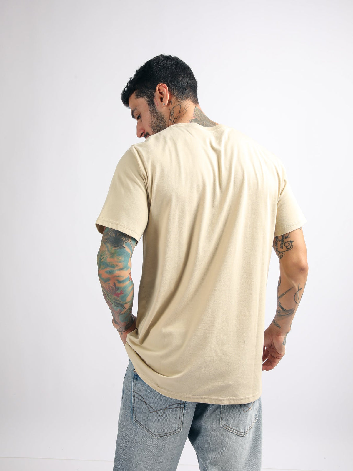 Polo para Hombre Dunkelvolk BASIC SIMPLE PRINTED POCKET TEE BEI