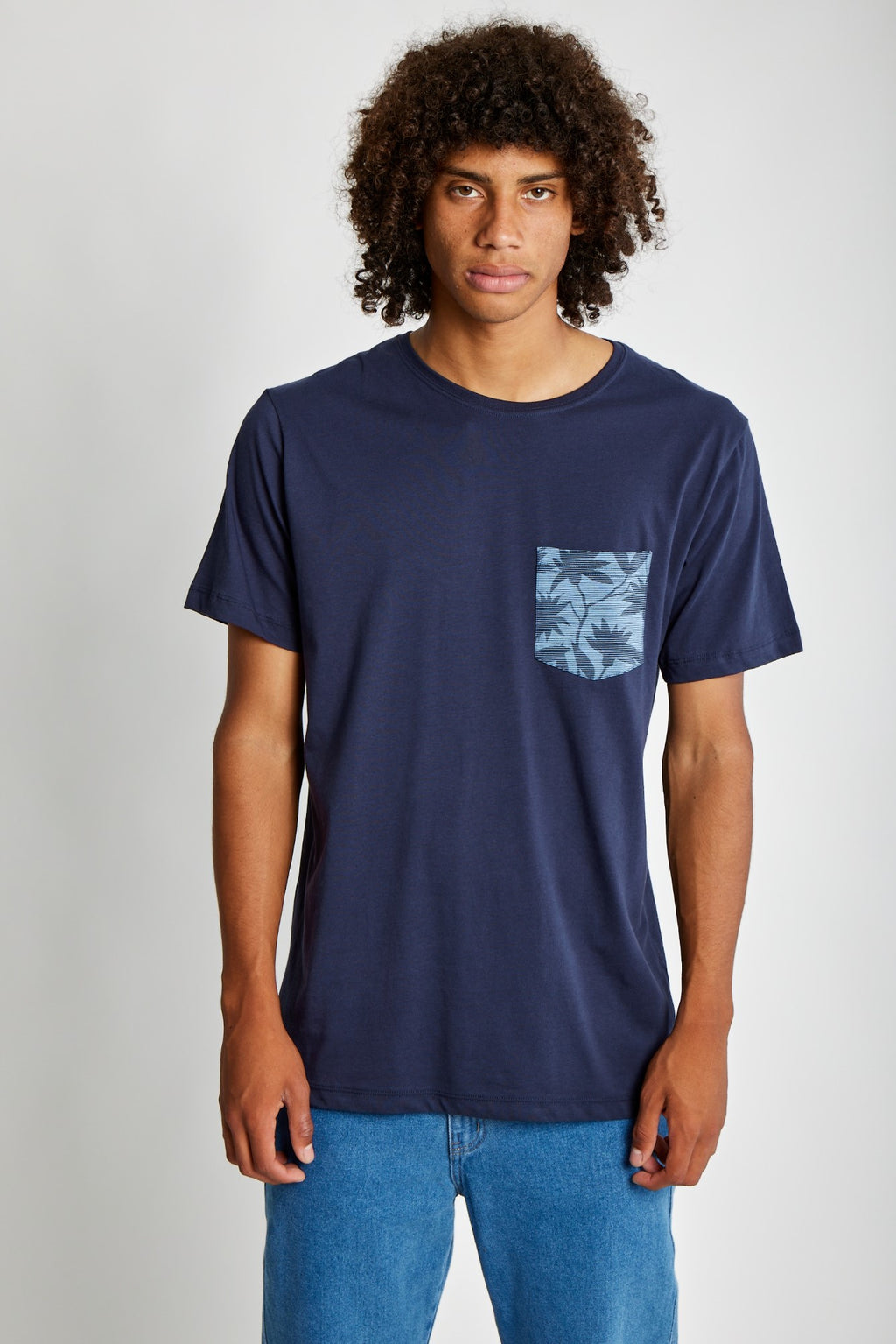 Polo para Hombre DUNKELVOLK BASIC SIMPLE PRINTED POCKET TEE NAV